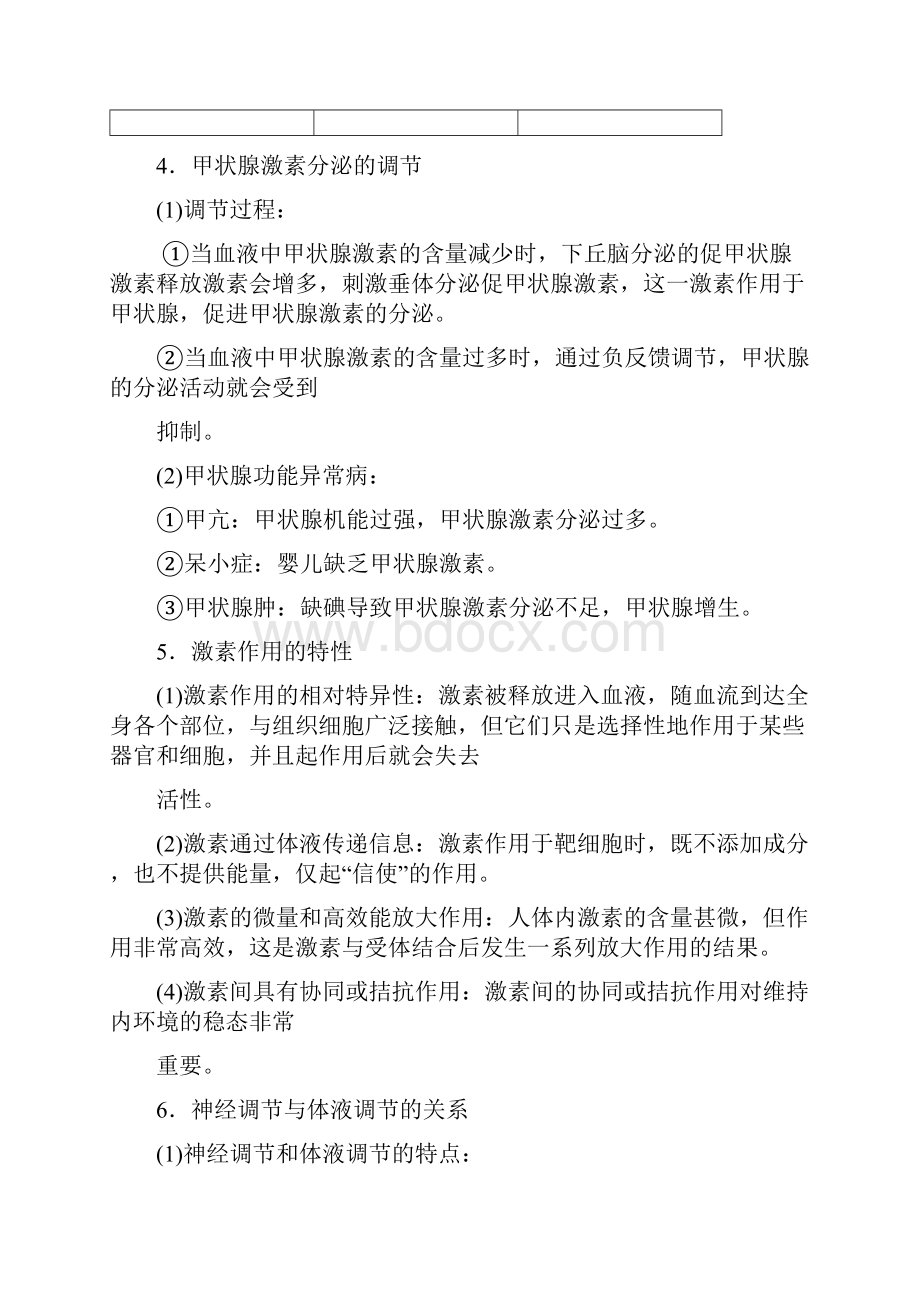 高中生物苏教版必修3教学案第二章 第二节 第3课时 人体的体液调节.docx_第3页