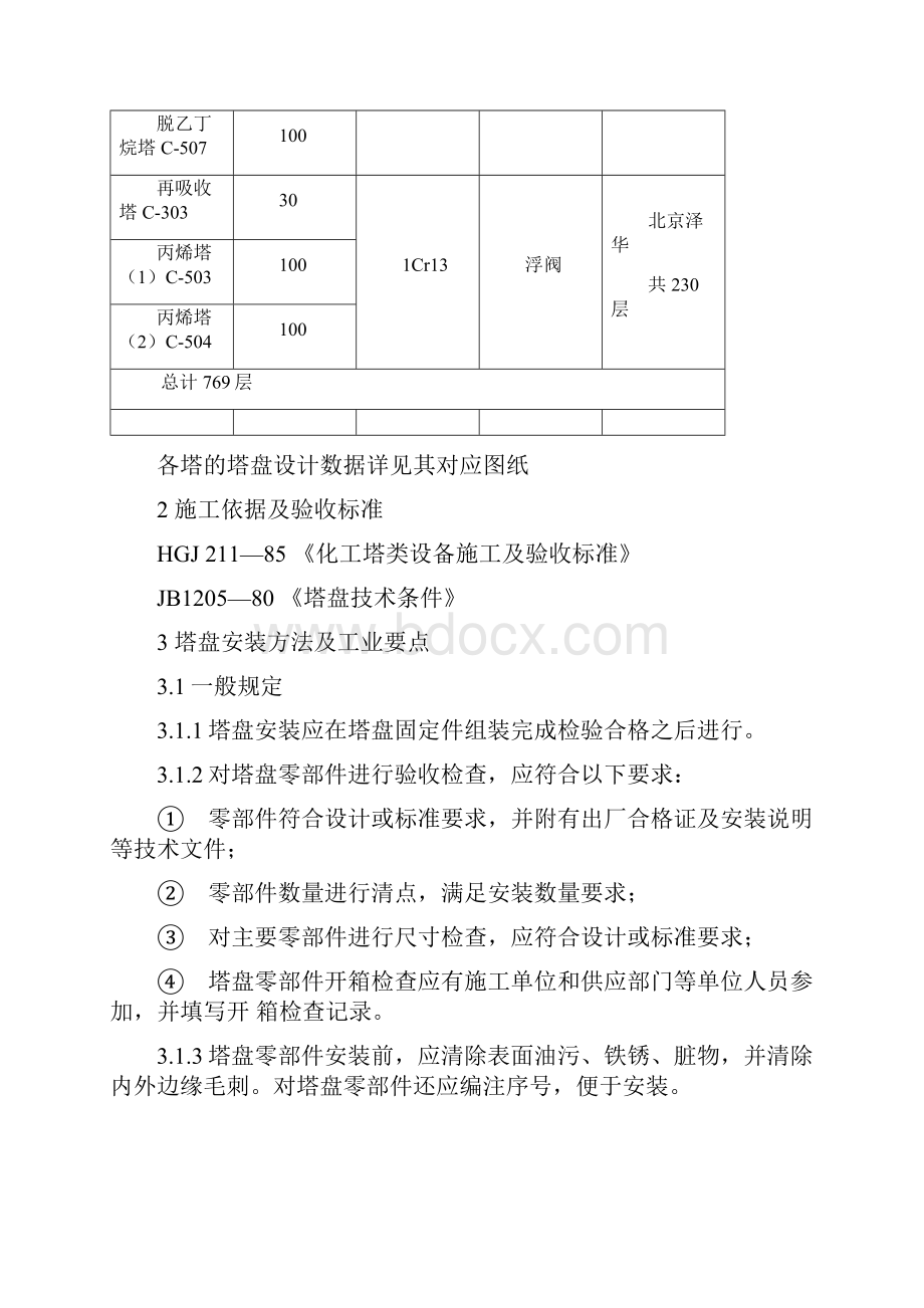 塔盘安装现场施工方案.docx_第3页