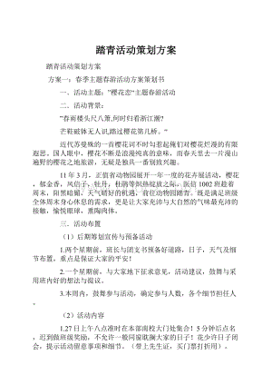 踏青活动策划方案.docx