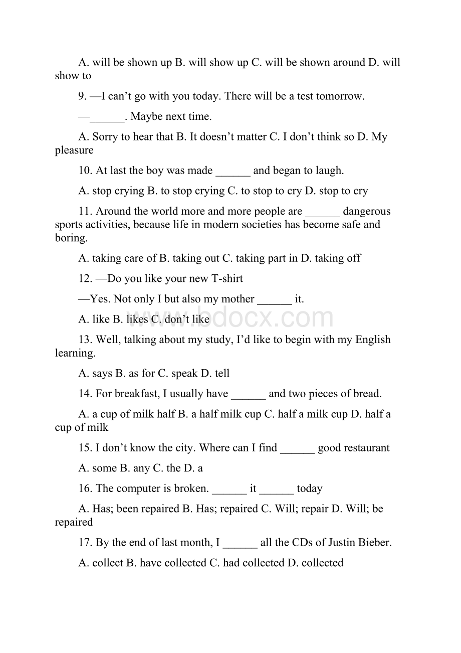 英语天利38套试题精选含答案解析.docx_第2页