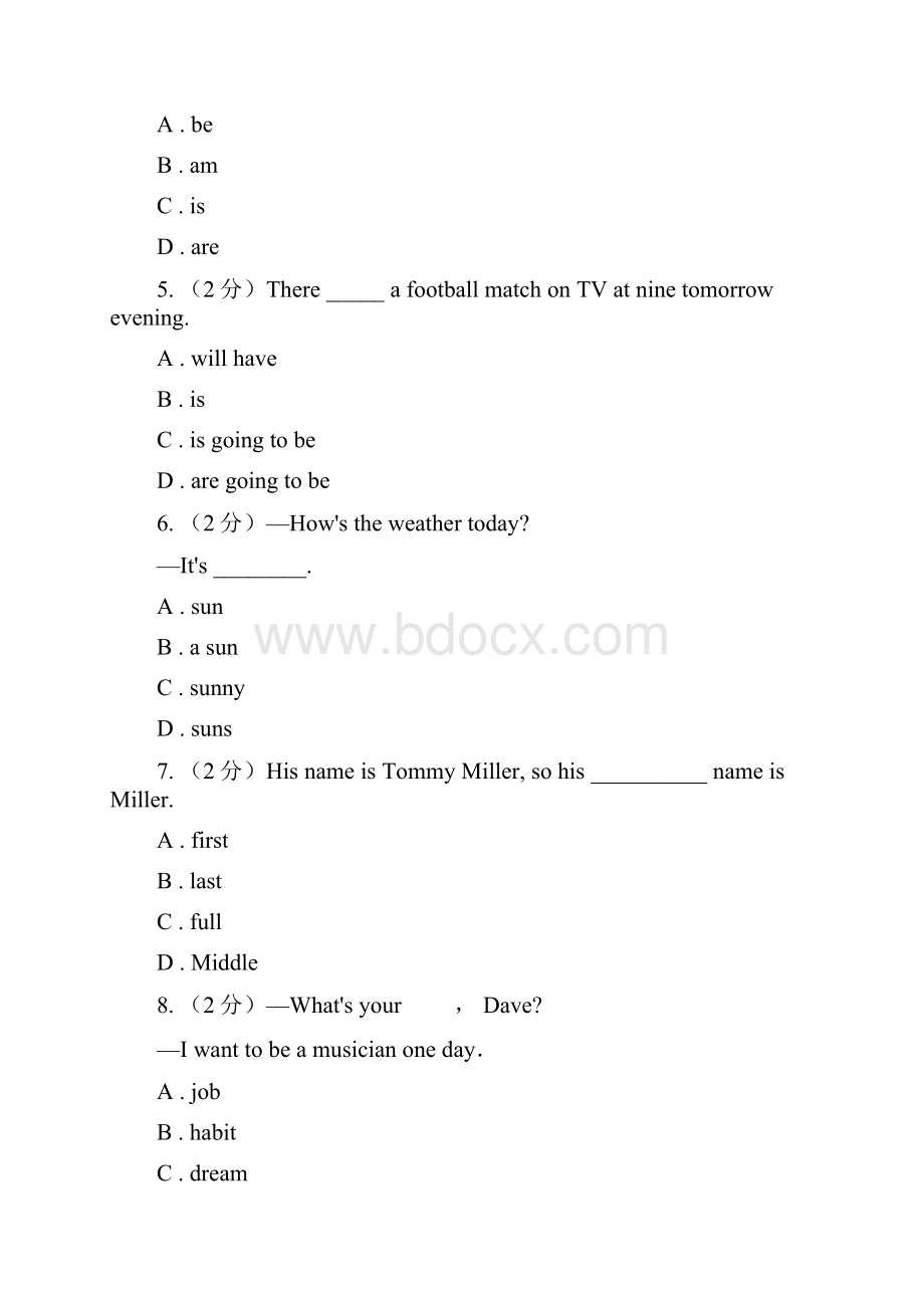 新目标版Go for it学年初中英语七年级上册Unit 1 My name is Gina单元练习I卷.docx_第2页