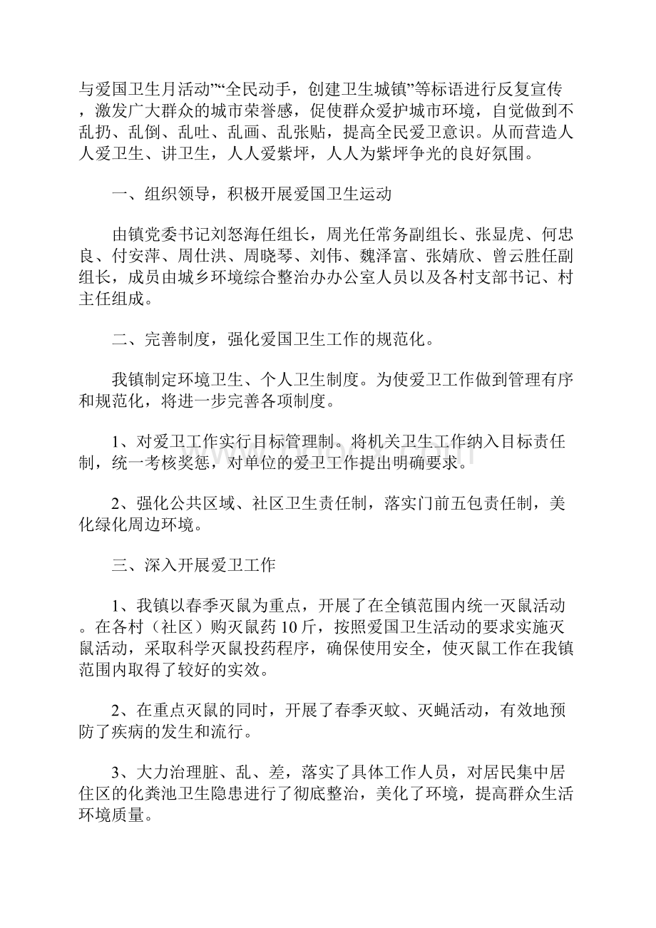 乡镇爱国卫生月活动总结.docx_第3页