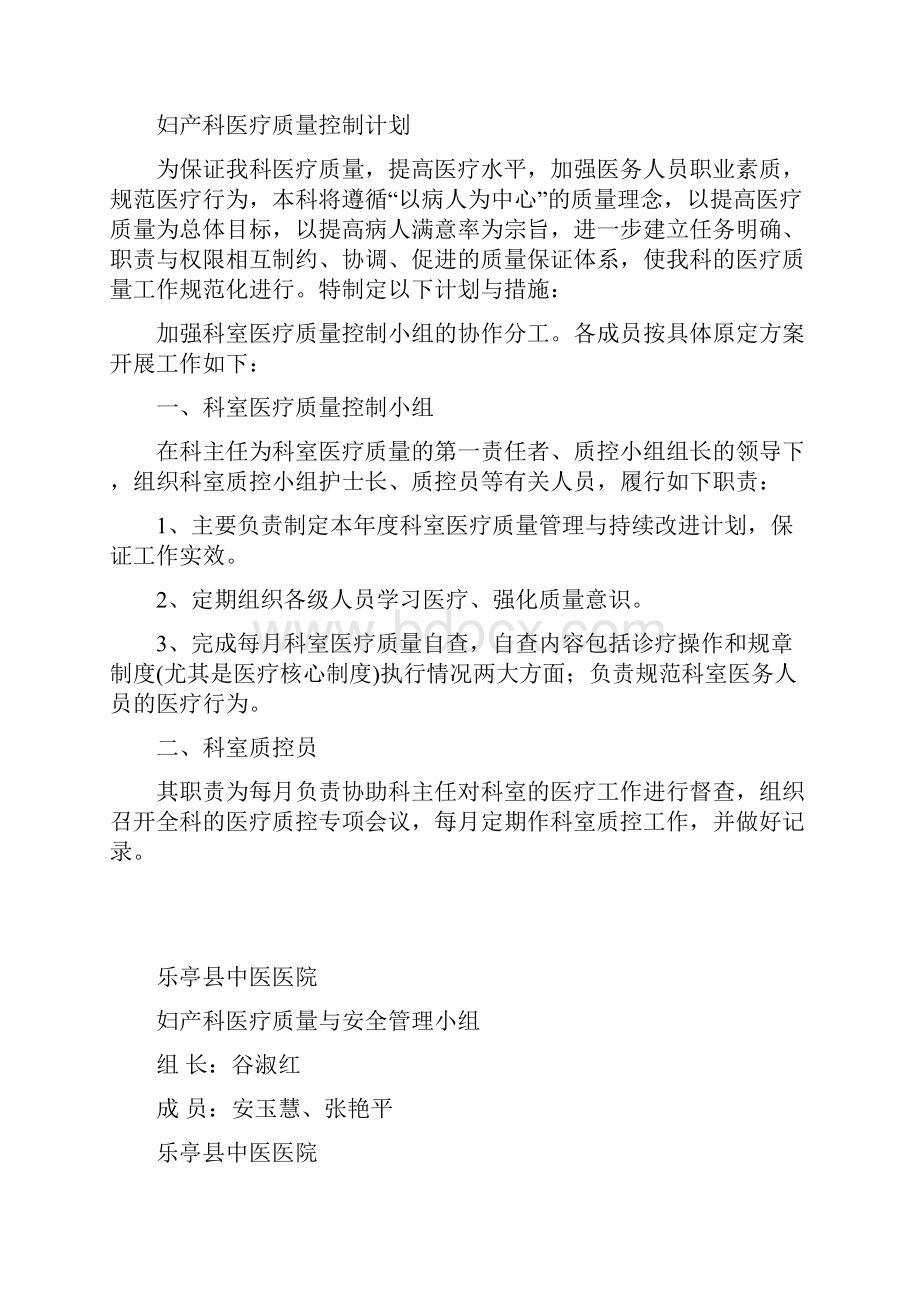 妇产科医疗质量持续改进记录.docx_第2页