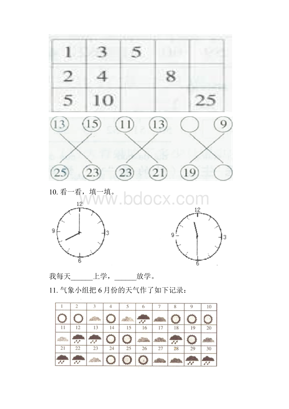 一年级数学下学期期中知识点分类整理复习专项考点练习部编人教版.docx_第3页