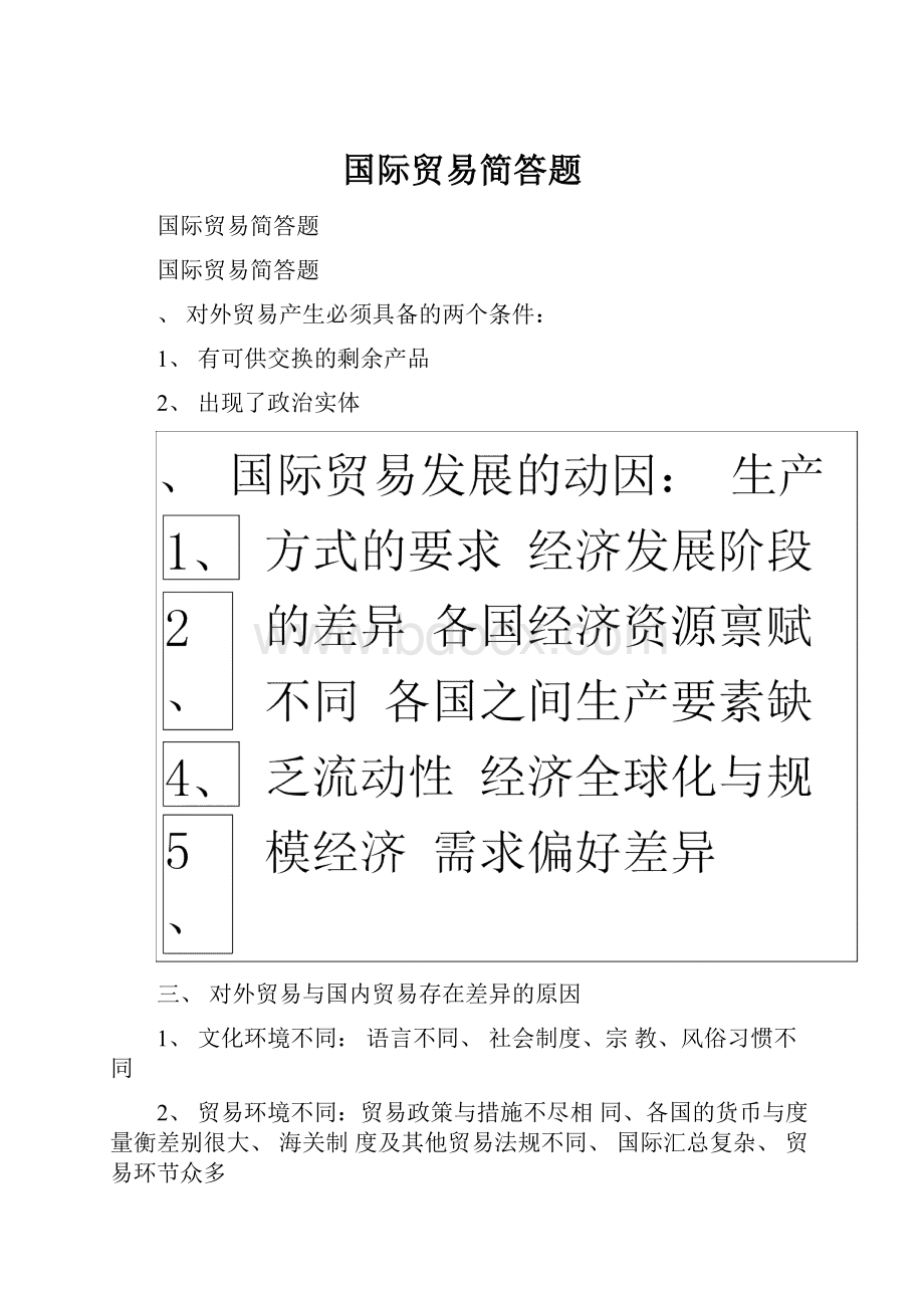 国际贸易简答题.docx_第1页