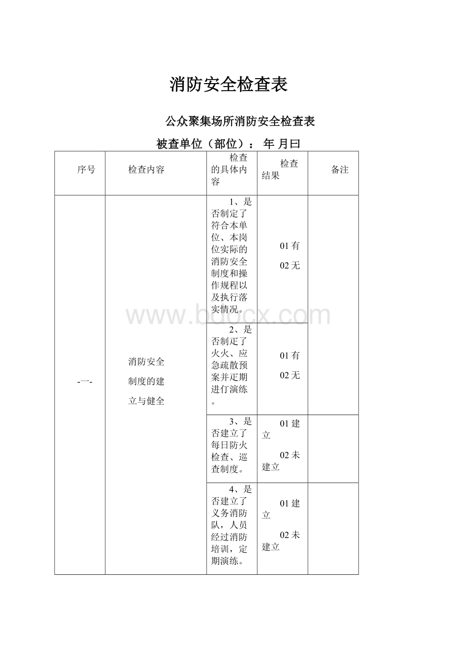 消防安全检查表.docx