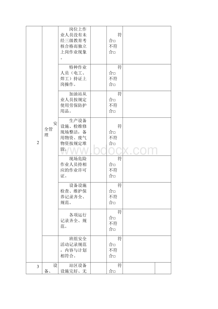 加油站各类安全检查表汇编 通用.docx_第3页