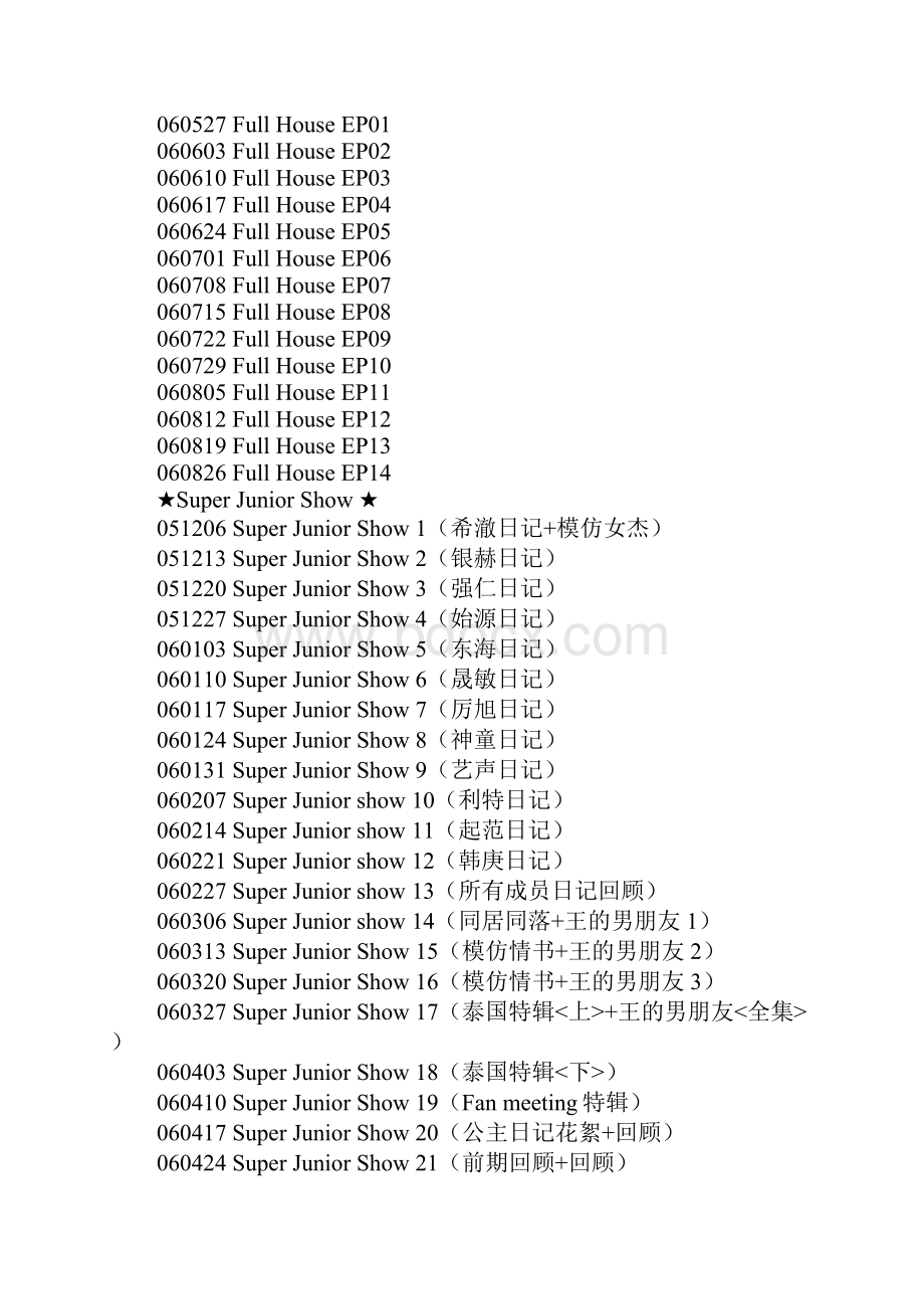 Super Junior 综艺节目一览表.docx_第3页