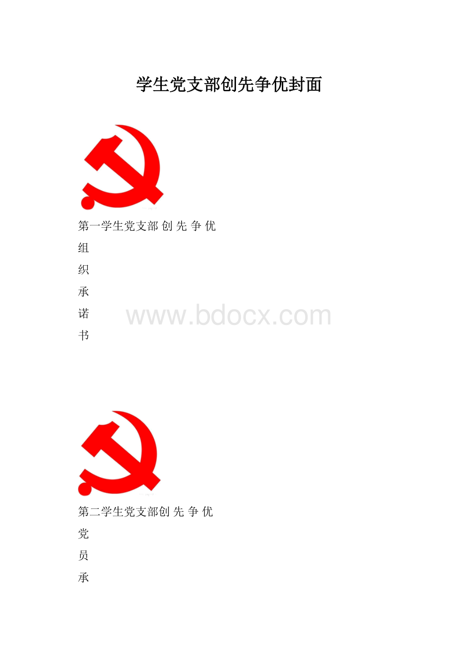 学生党支部创先争优封面.docx