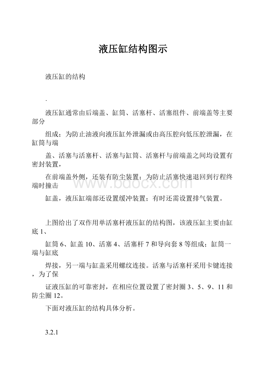 液压缸结构图示.docx