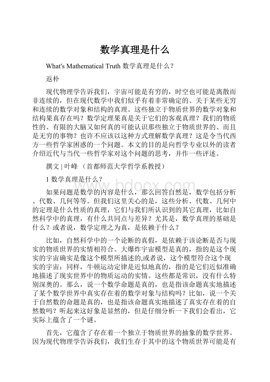 数学真理是什么.docx_第1页