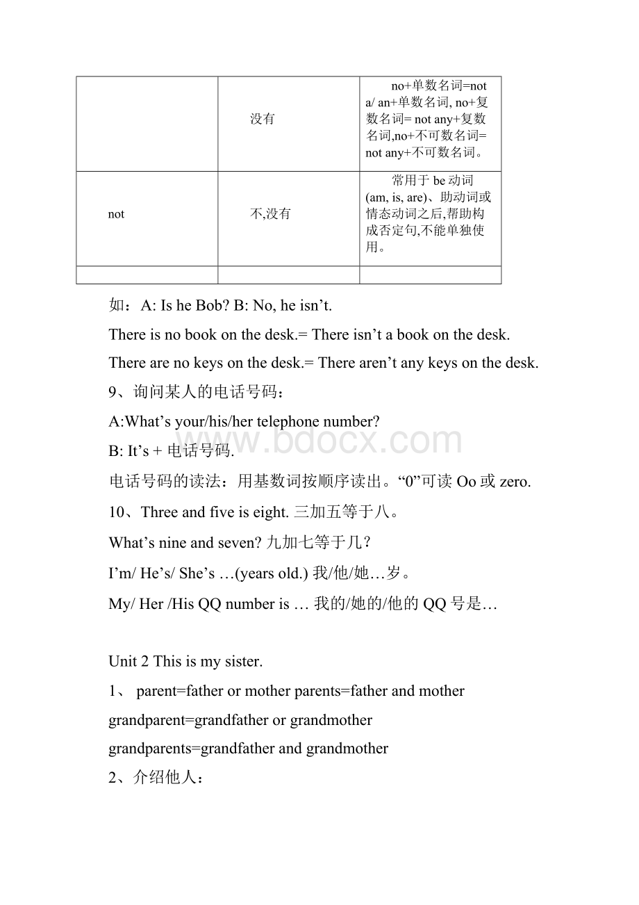 人教新目标七年级英语上册Units19知识整理.docx_第3页