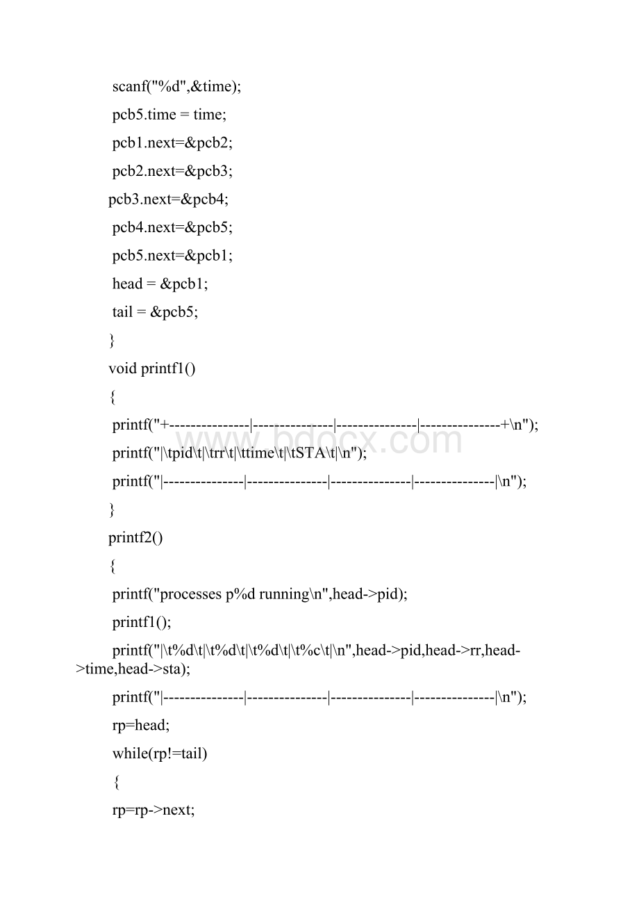 时间片轮法完成进程调度操作系统实验报告.docx_第3页