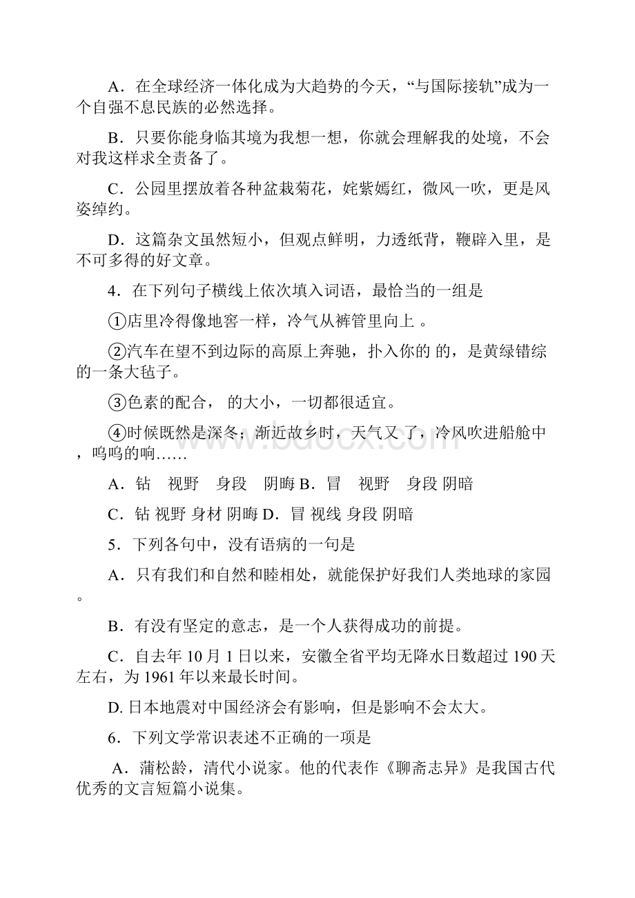 云南省昭通市中考语文试题.docx_第2页