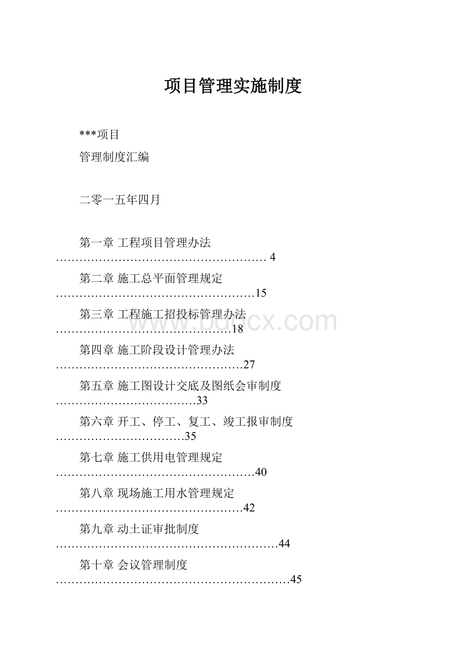 项目管理实施制度.docx_第1页