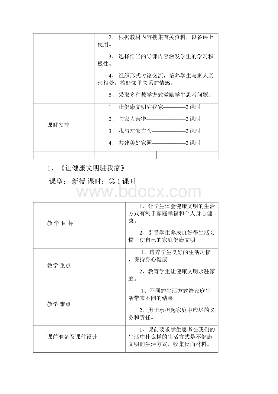 泰山版小学四年级《品德与社会》第一单元教案1.docx_第2页