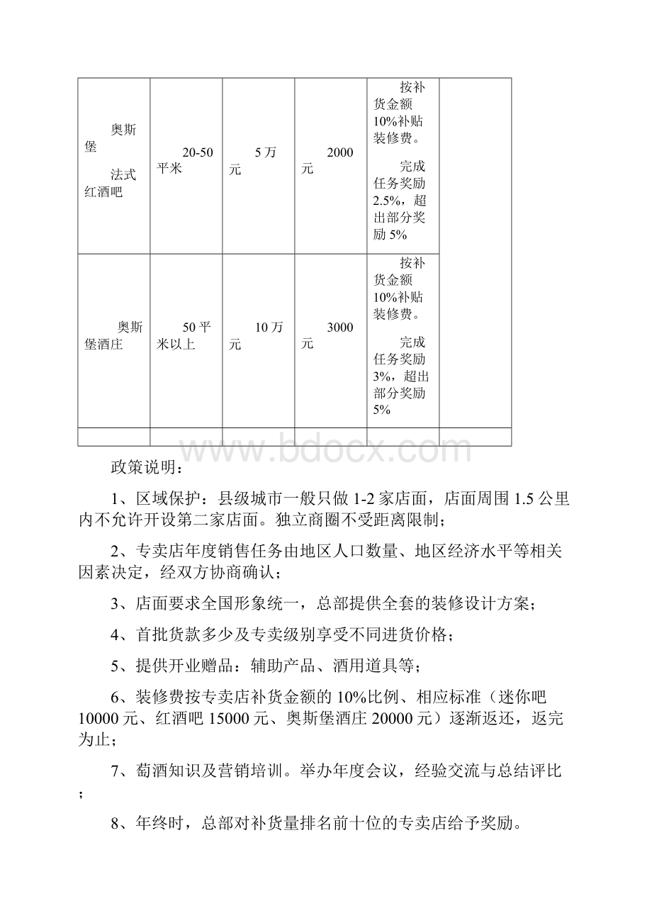 奥斯堡拉菲酒庄专卖店政策代理商政策合作流程品牌支持等.docx_第2页