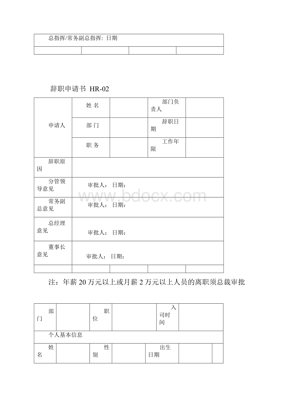 人力资源表格模板 2.docx_第2页