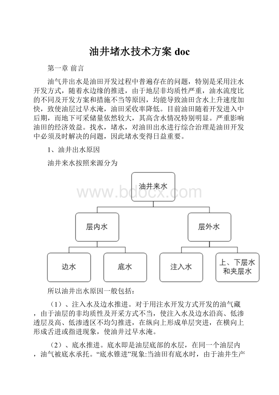 油井堵水技术方案doc.docx