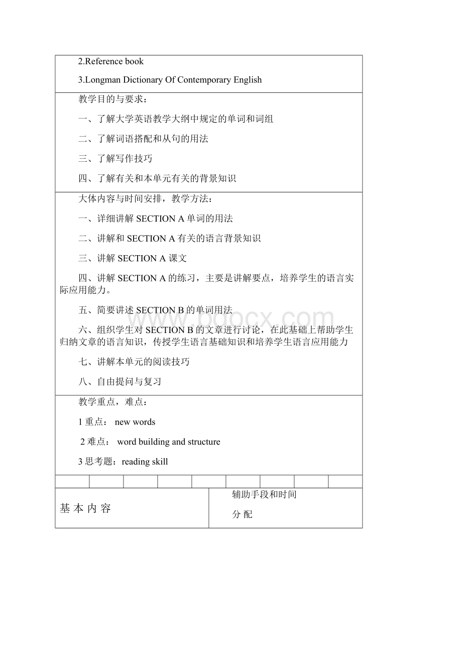 新视野大学英语教案全四册合集.docx_第2页