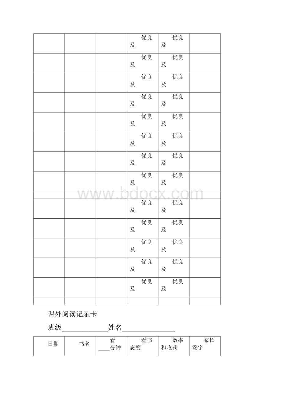 小学生阅读记录卡记录表模板.docx_第2页