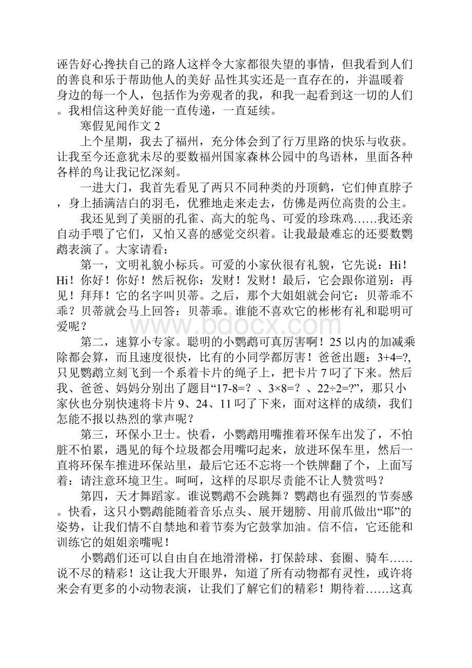 寒假见闻作文精选.docx_第3页