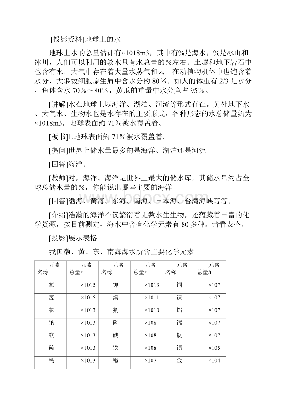 北京版九年级化学上册《水资源的开发利用和保护》教案2新版.docx_第3页