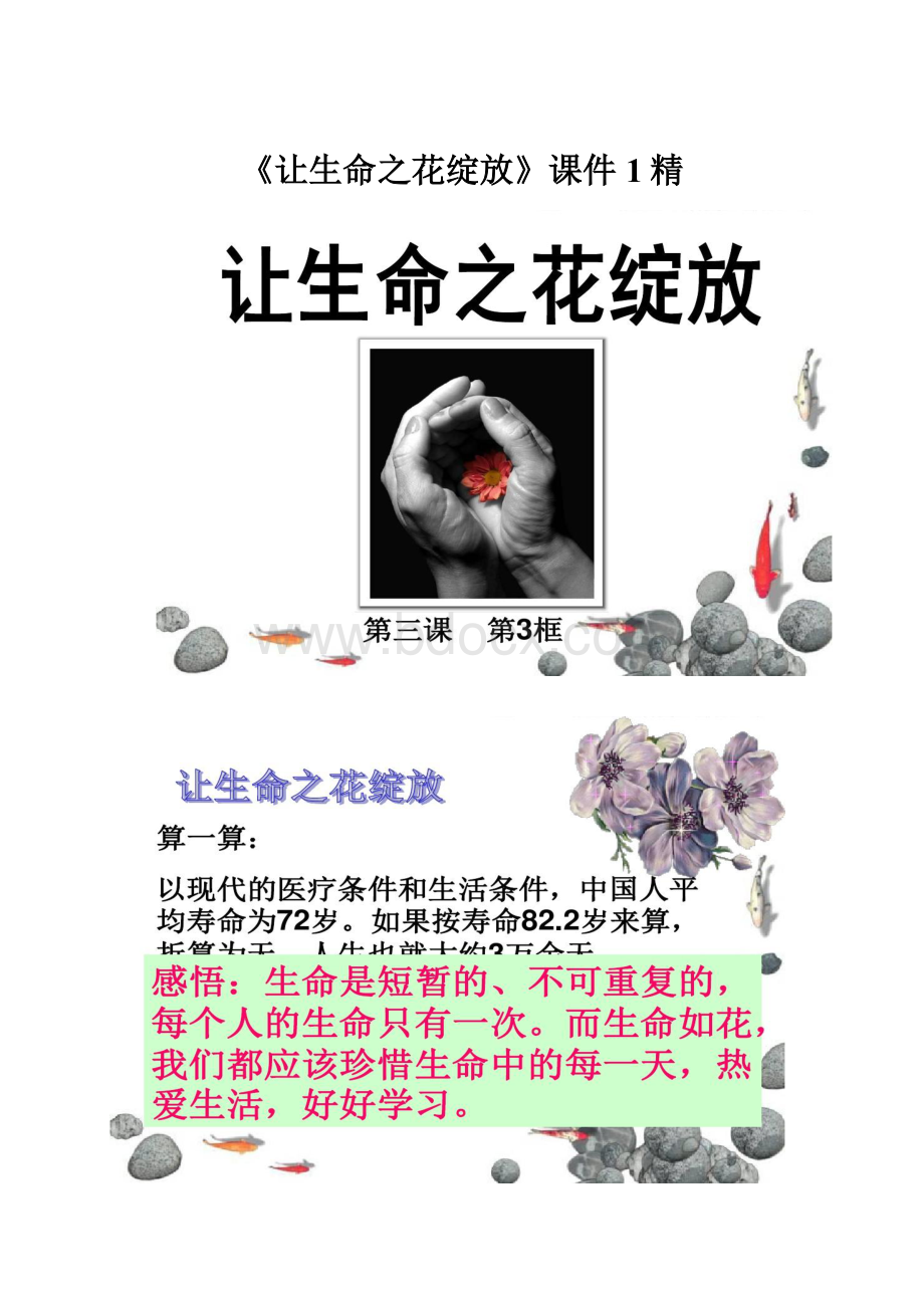 《让生命之花绽放》课件1精.docx