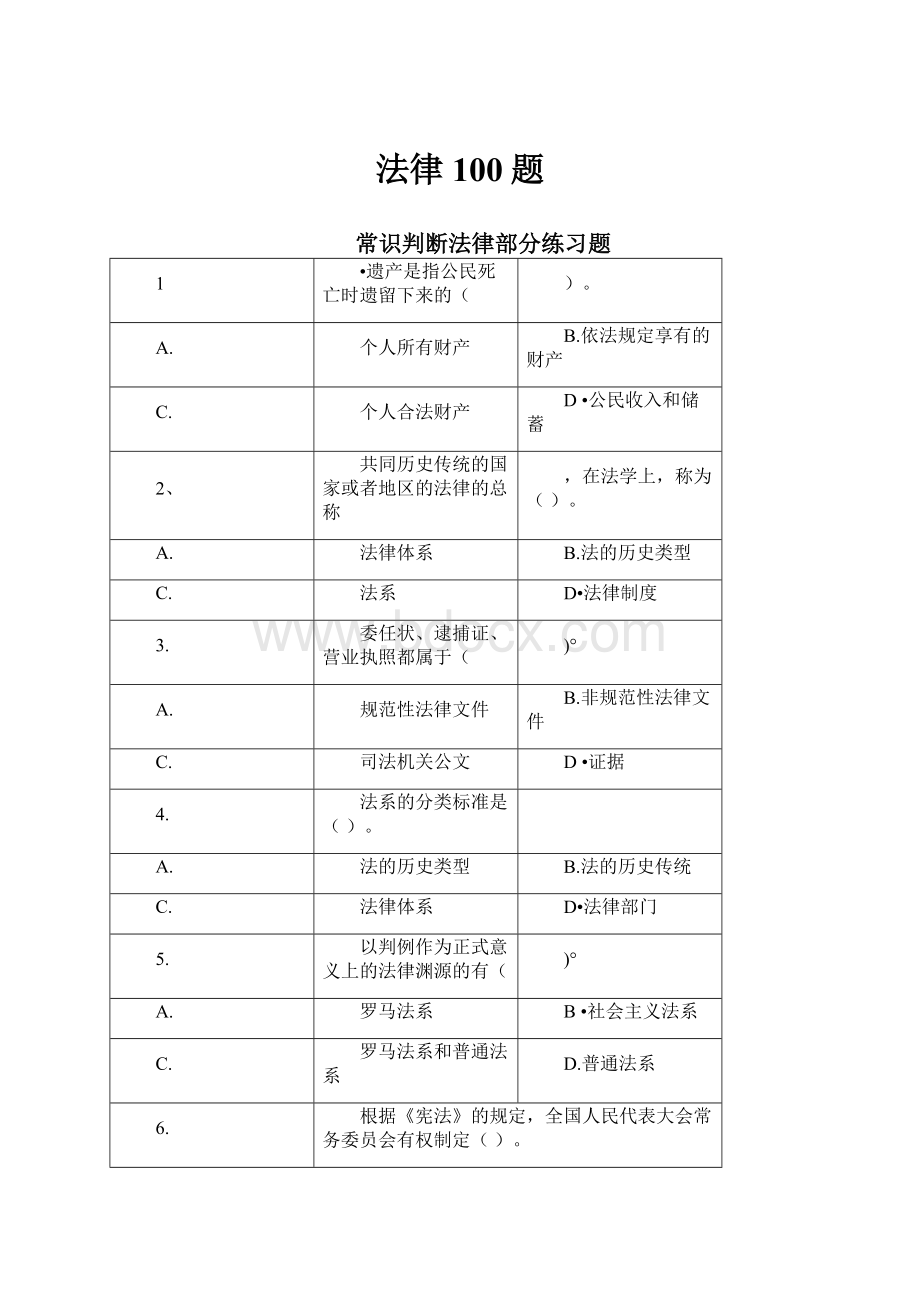 法律100题.docx_第1页