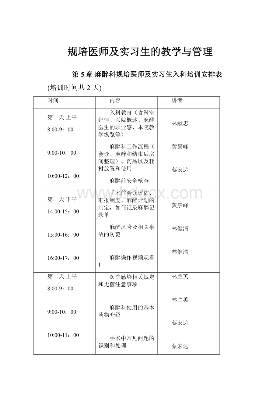 规培医师及实习生的教学与管理.docx_第1页