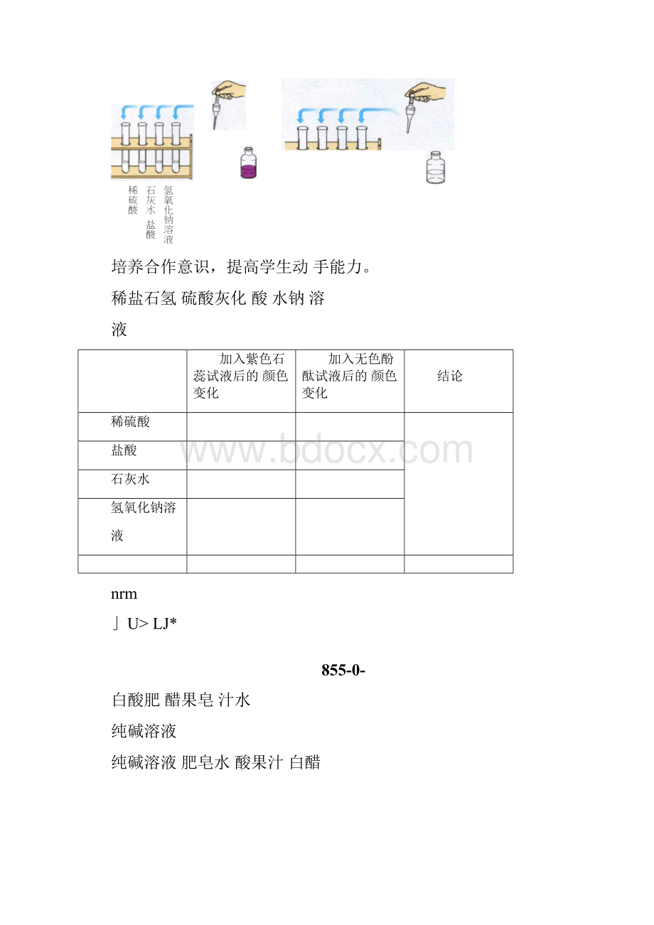 九年级化学下册第十单元酸和碱课题1常见的酸和碱第一课时教案新版新人教版.docx_第3页