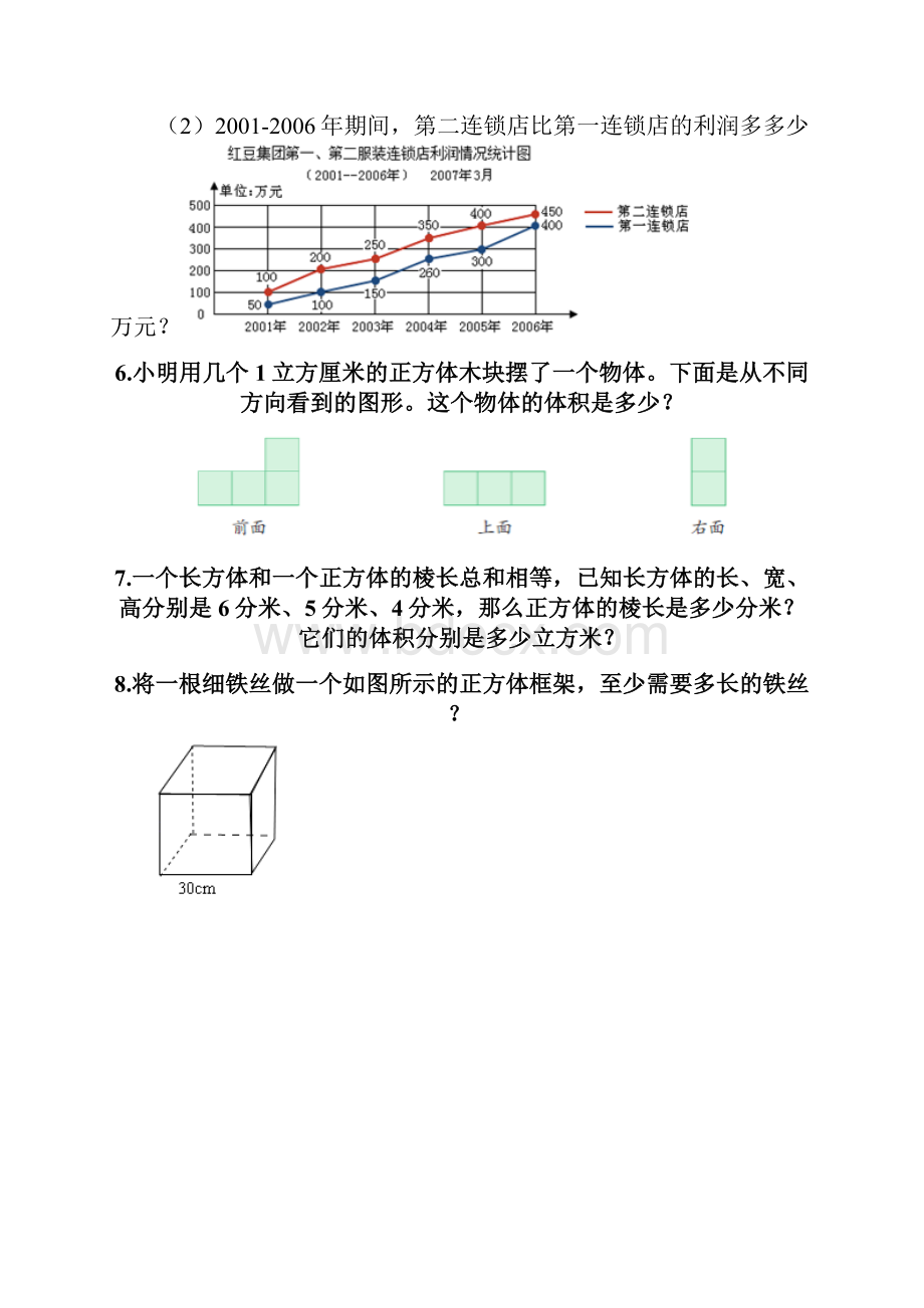 五年级下册数学易错题应用题及参考答案名师推荐.docx_第2页