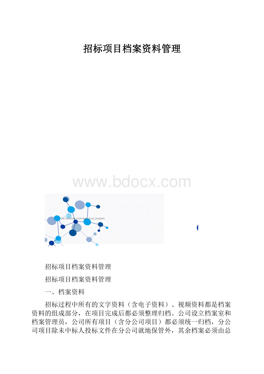 招标项目档案资料管理.docx