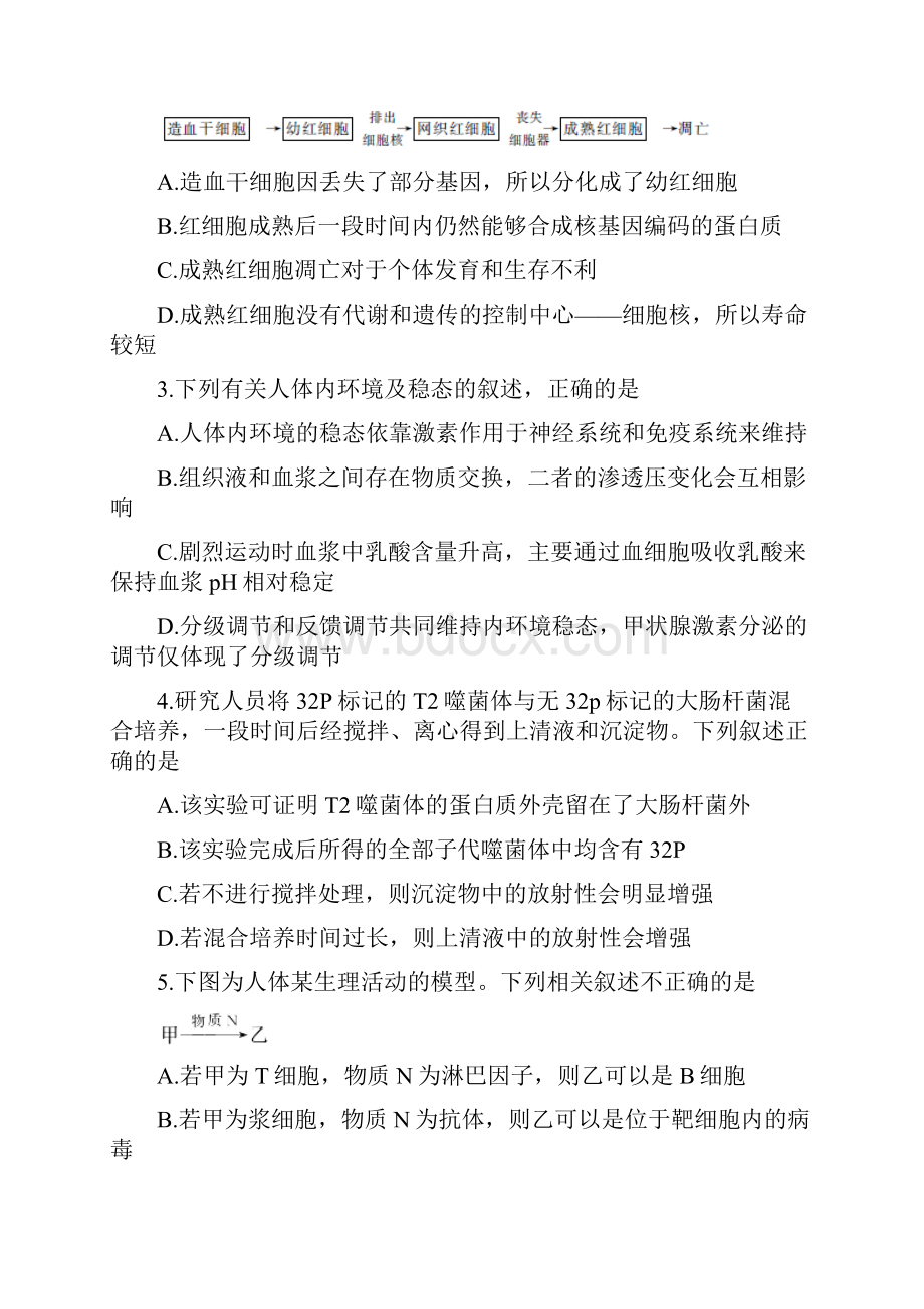 届百校联考高考百日冲刺金卷全国Ⅰ卷 理综一.docx_第2页