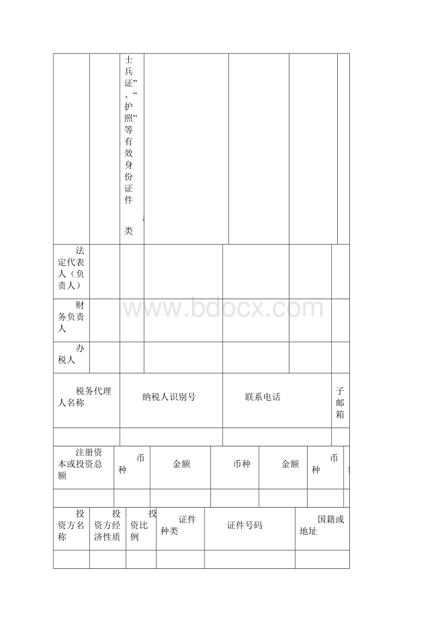 A01001税务登记表适用单位纳税人.docx_第3页