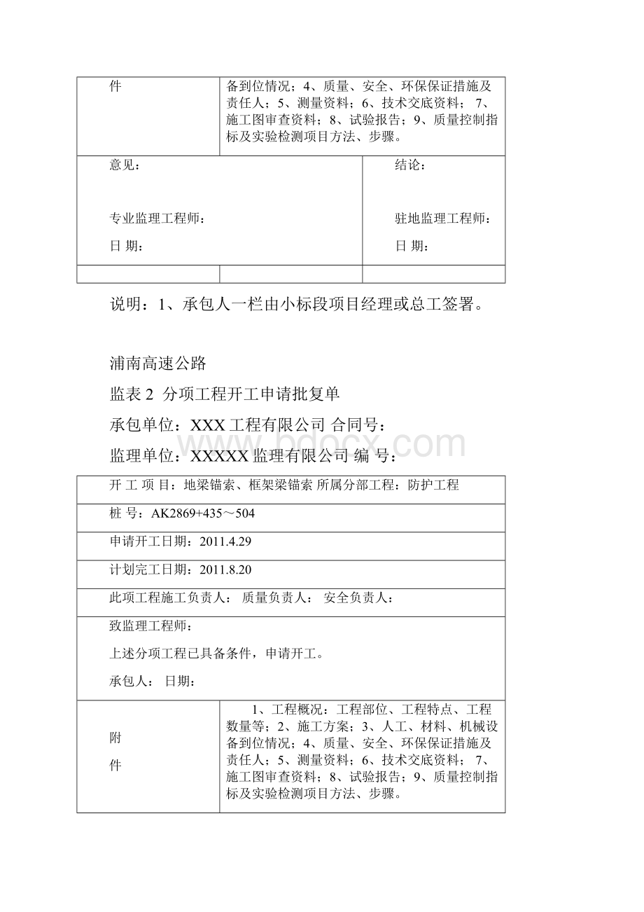 防护工程地梁锚索框架梁锚索抗滑桩锚索开工报告分项工程开工报告.docx_第2页