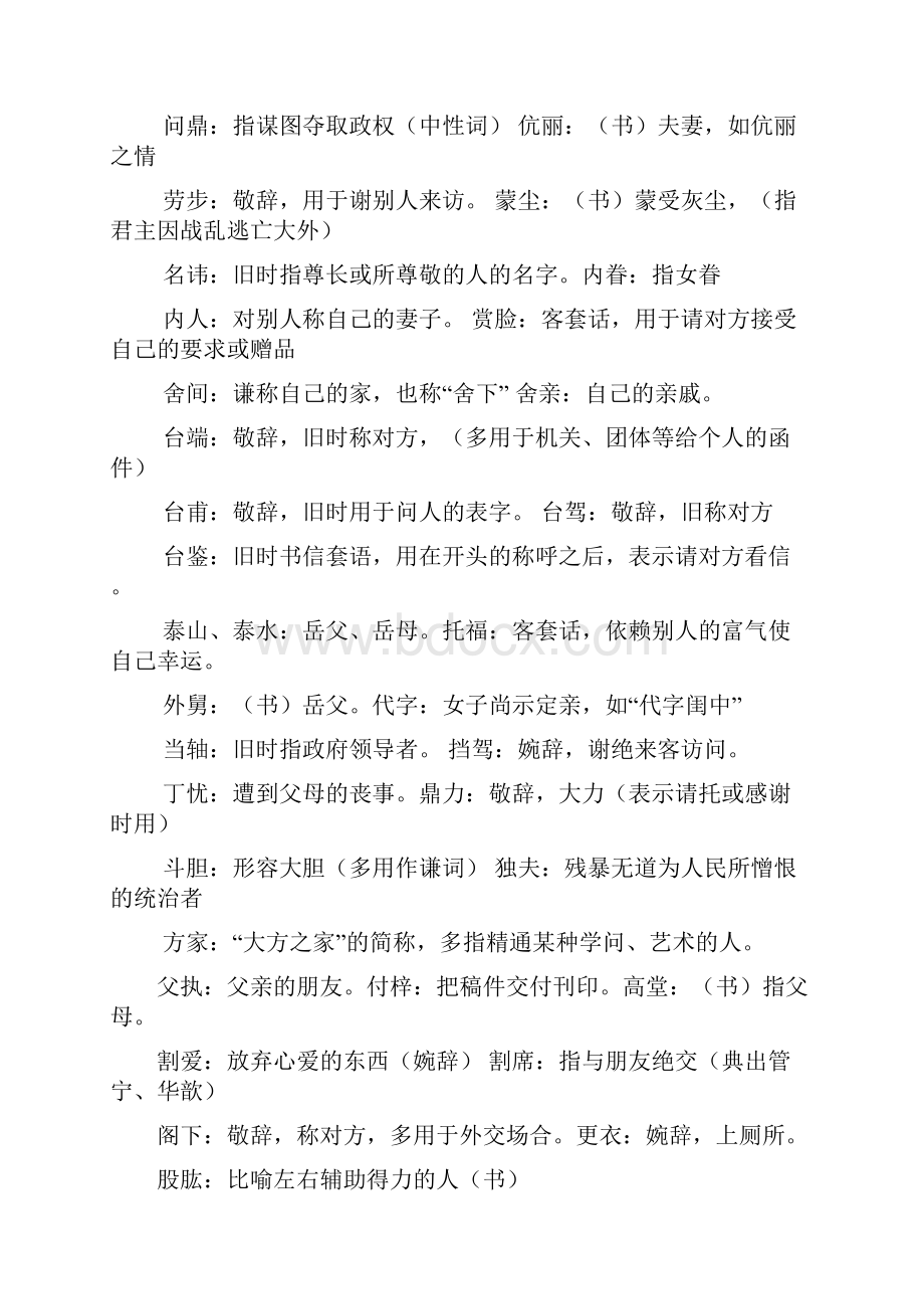 谦敬词及成语总结最新.docx_第3页