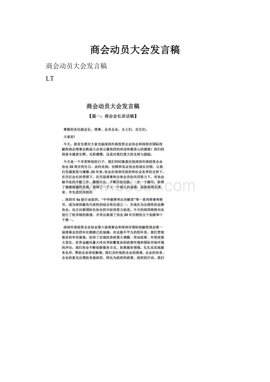 商会动员大会发言稿.docx_第1页