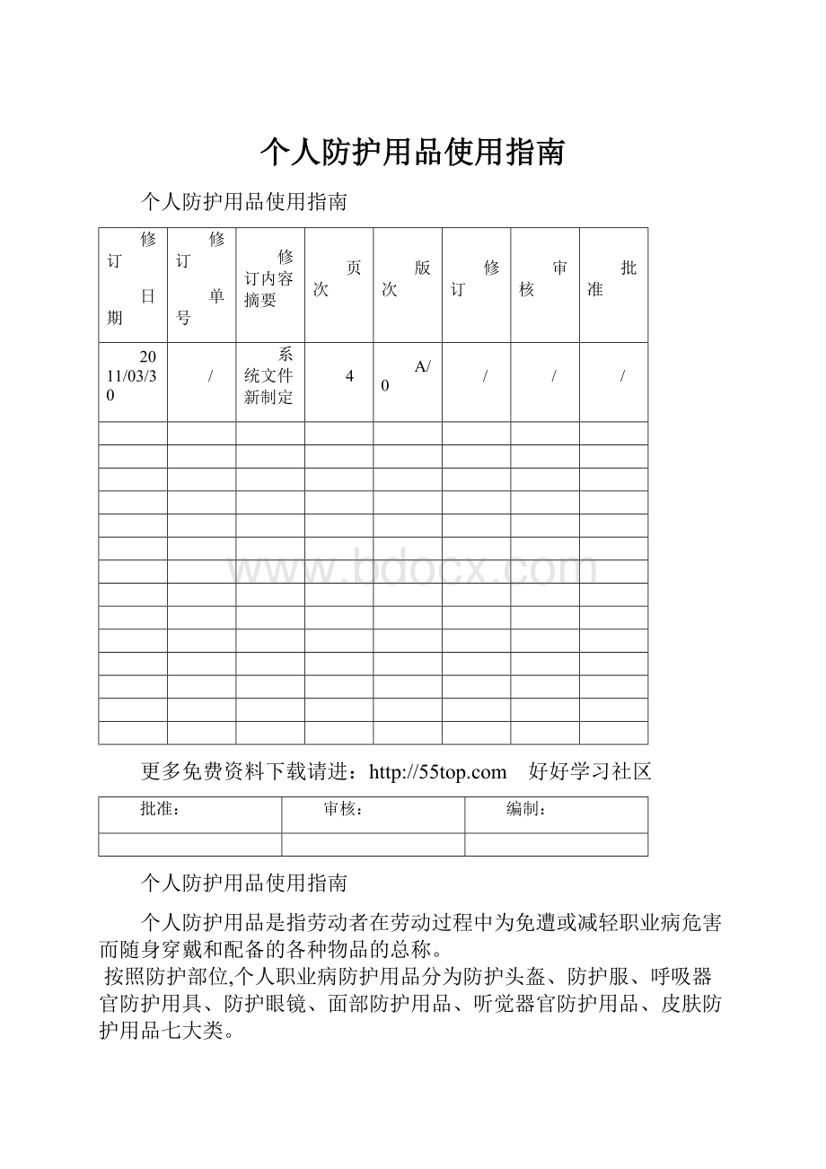 个人防护用品使用指南.docx_第1页