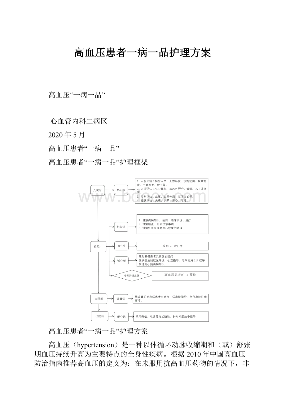 高血压患者一病一品护理方案.docx