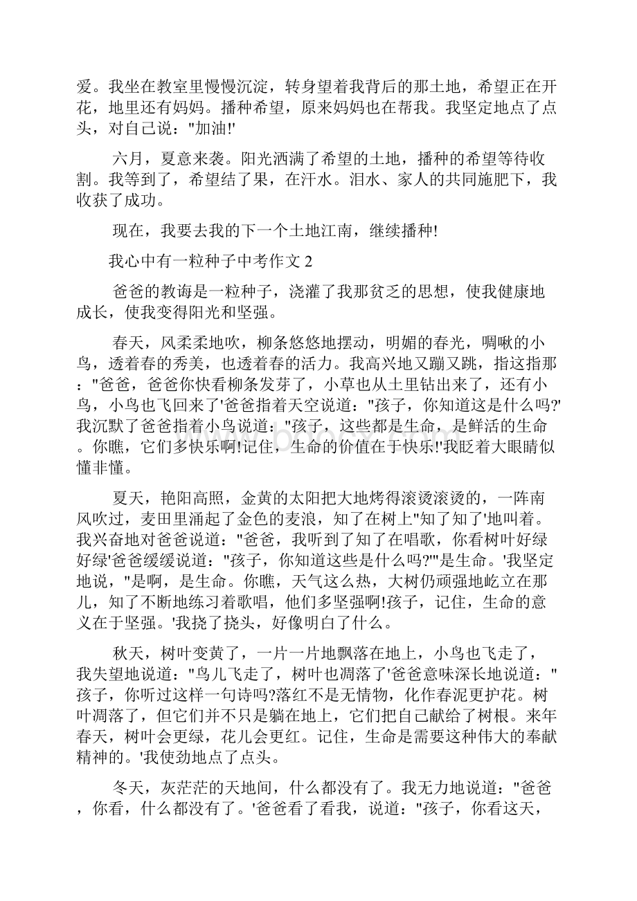 我心中有一粒种子袁隆平中考满分作文精选10篇.docx_第2页