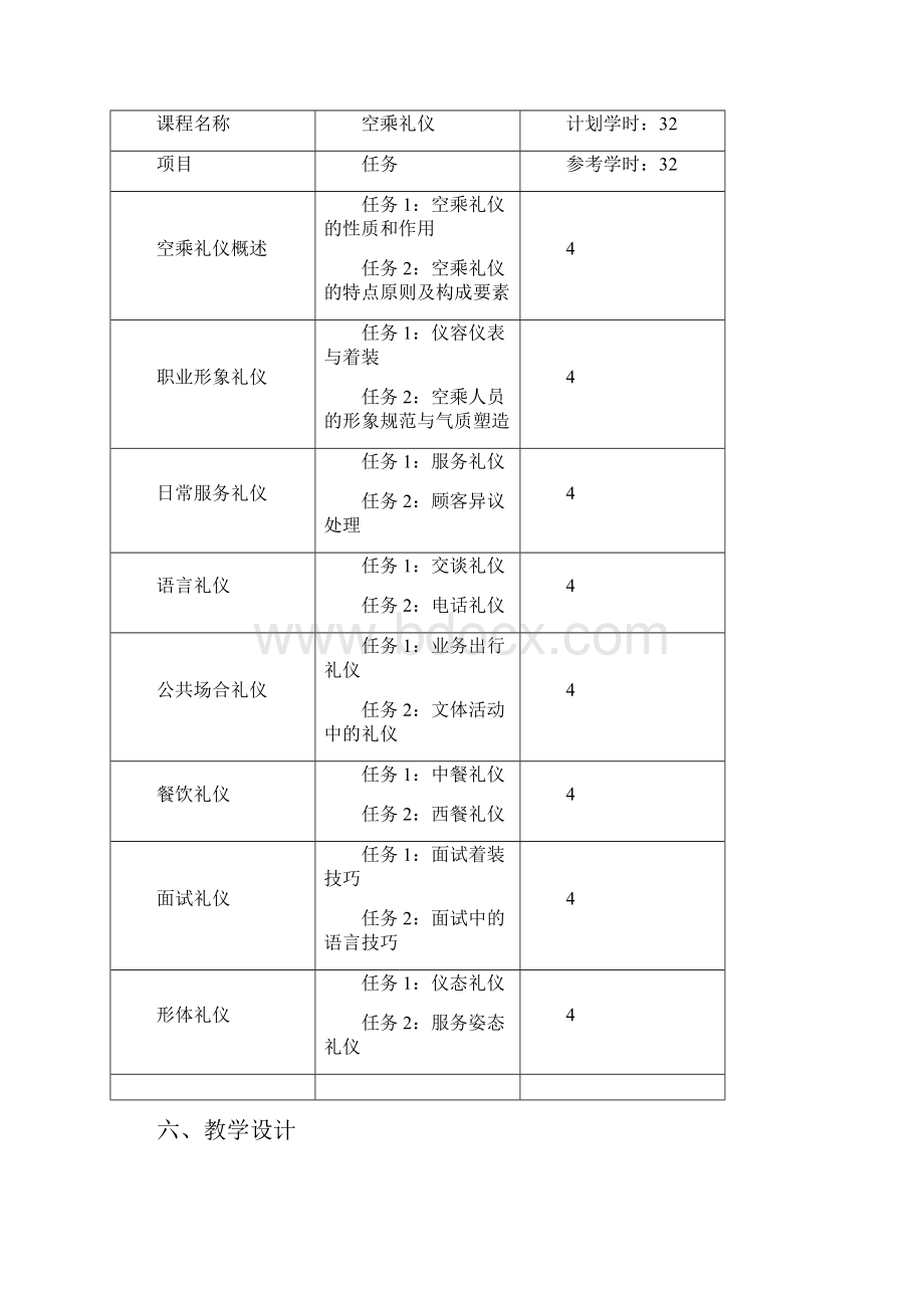 《空乘礼仪》课程标准.docx_第3页