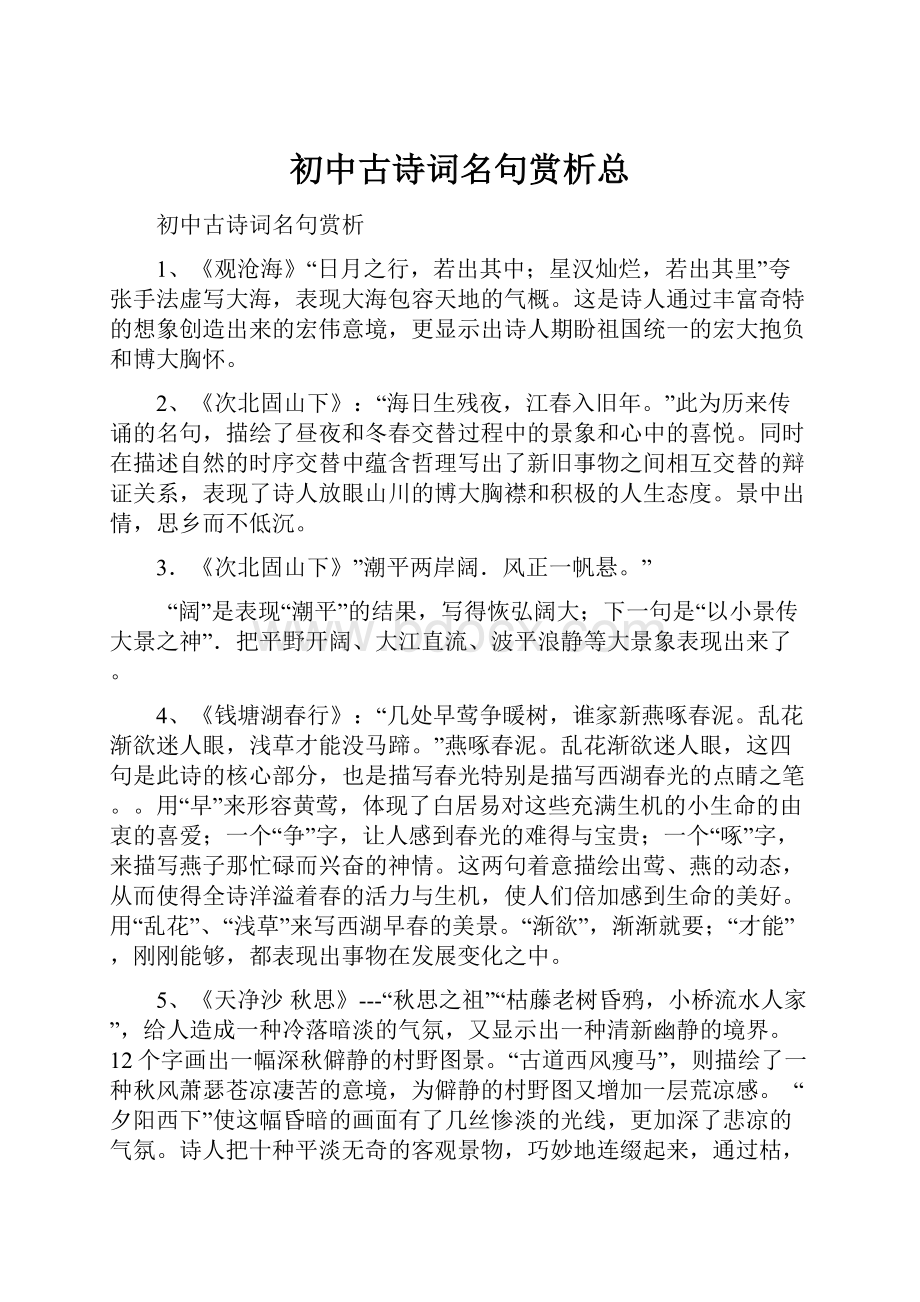 初中古诗词名句赏析总.docx_第1页