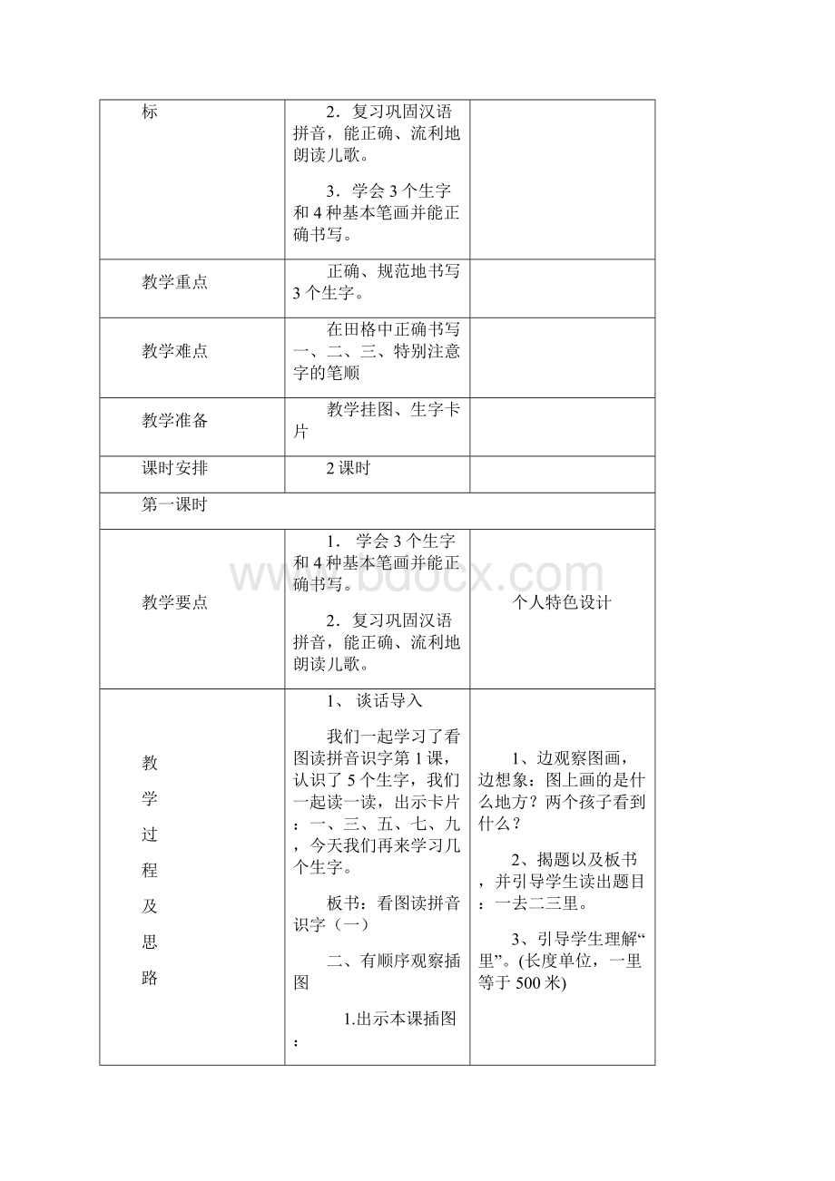 精品人教版小学一年级语文上册第五单元教案.docx_第2页