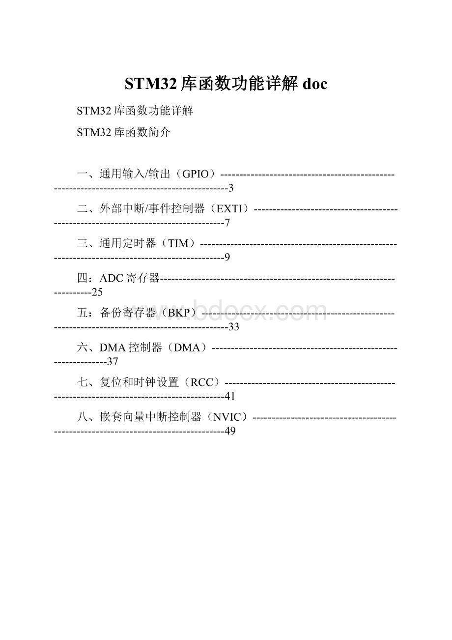 STM32库函数功能详解doc.docx