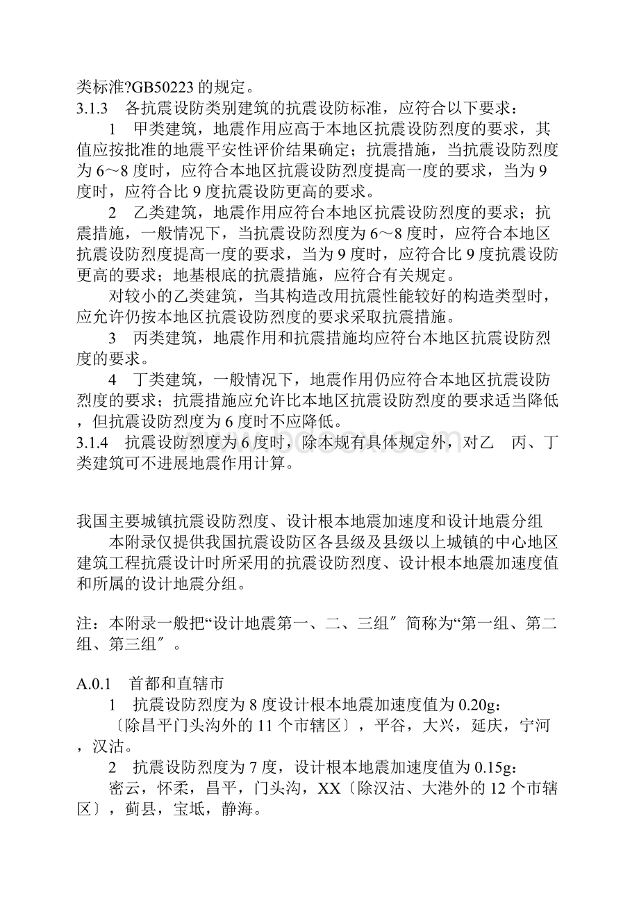 各城市抗震设防级别.docx_第2页