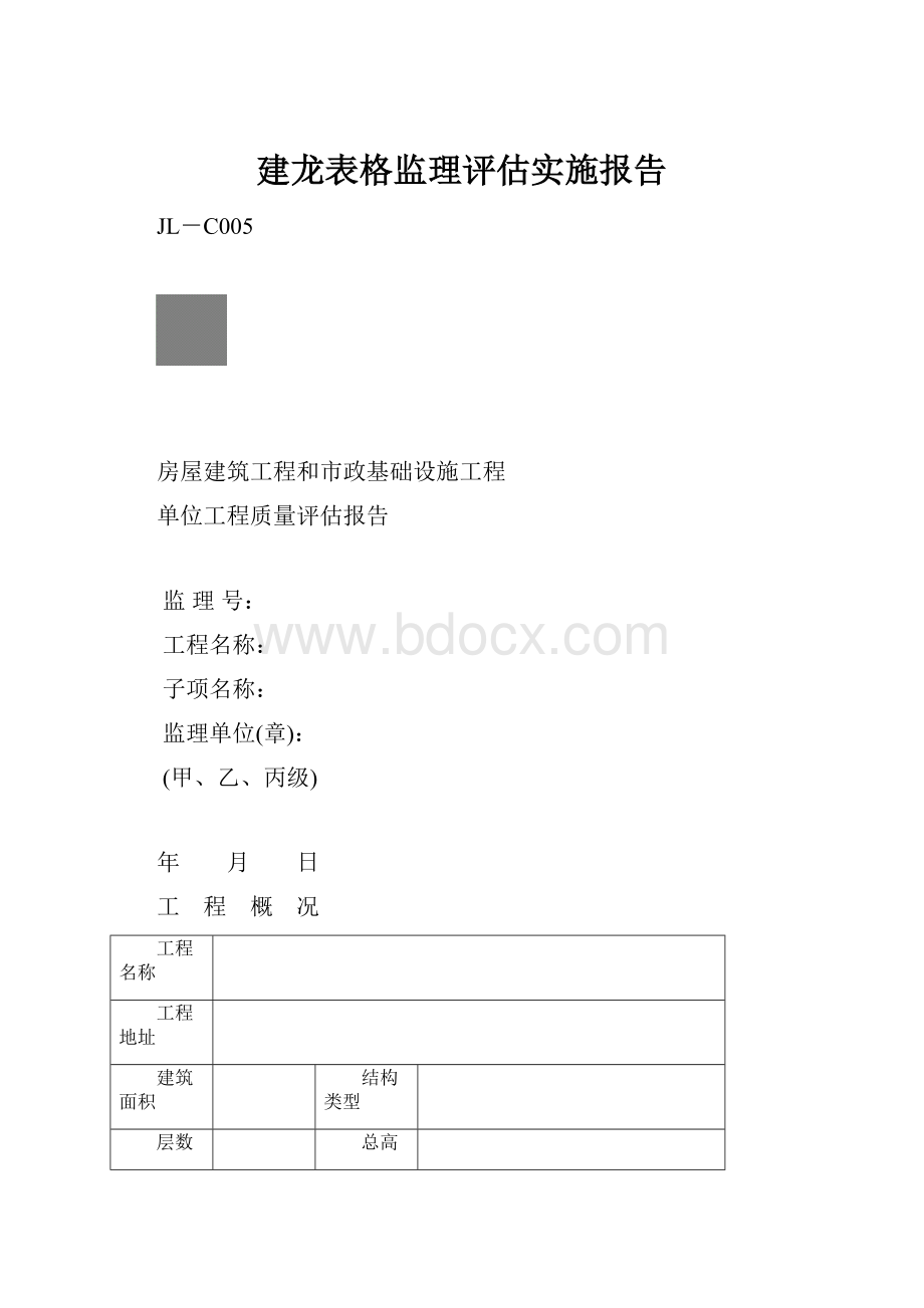 建龙表格监理评估实施报告.docx_第1页