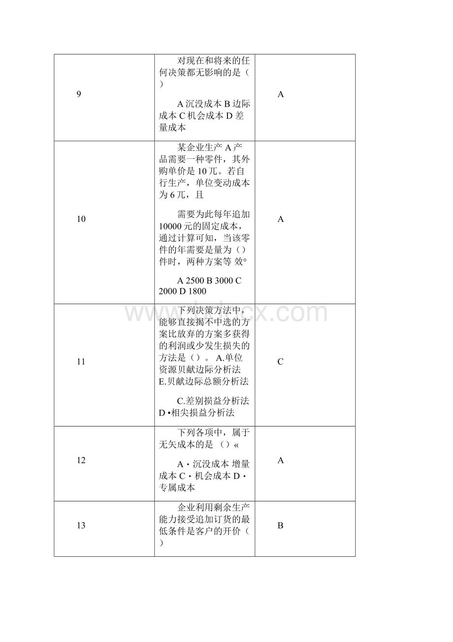 管理会计第5章经营决策练习题含答案.docx_第3页