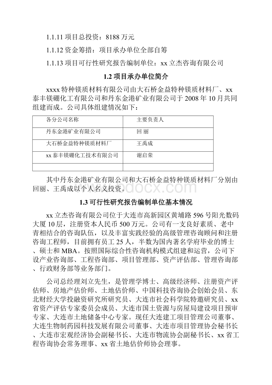 高温电工级氧化镁实施项目可行性研究报告.docx_第2页