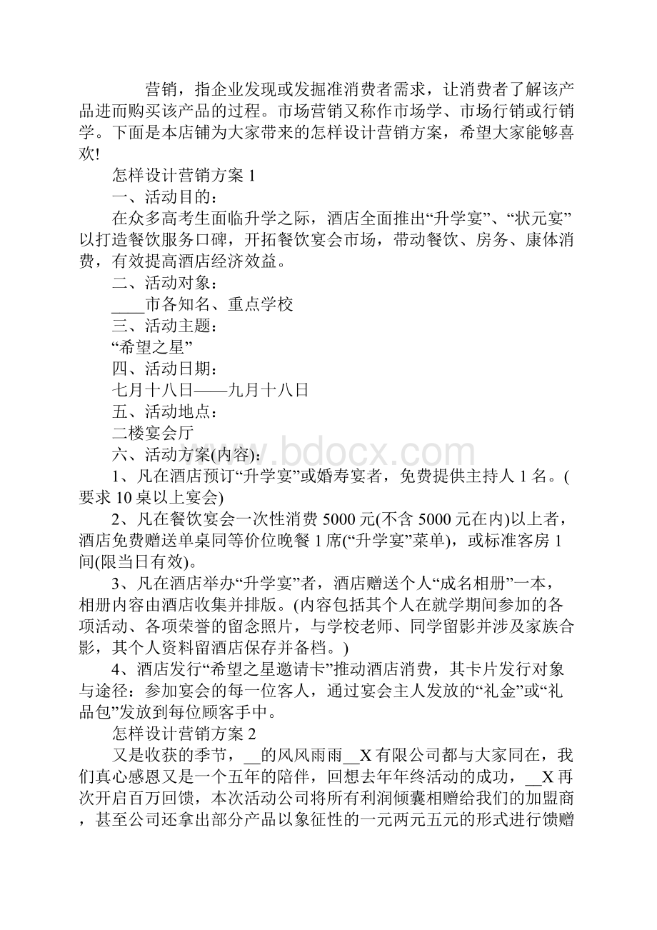 怎样设计营销方案.docx_第2页